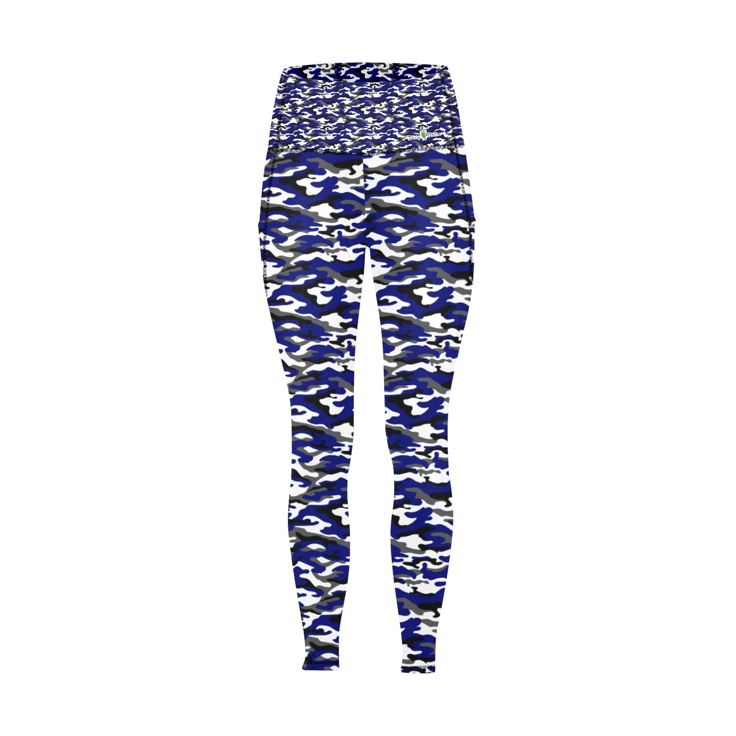 Dizzy Pickle Jan Royal Blue Women's Pickleball Performance Leggings (Ankle Length, High-Waisted, & Two Side Pockets)
