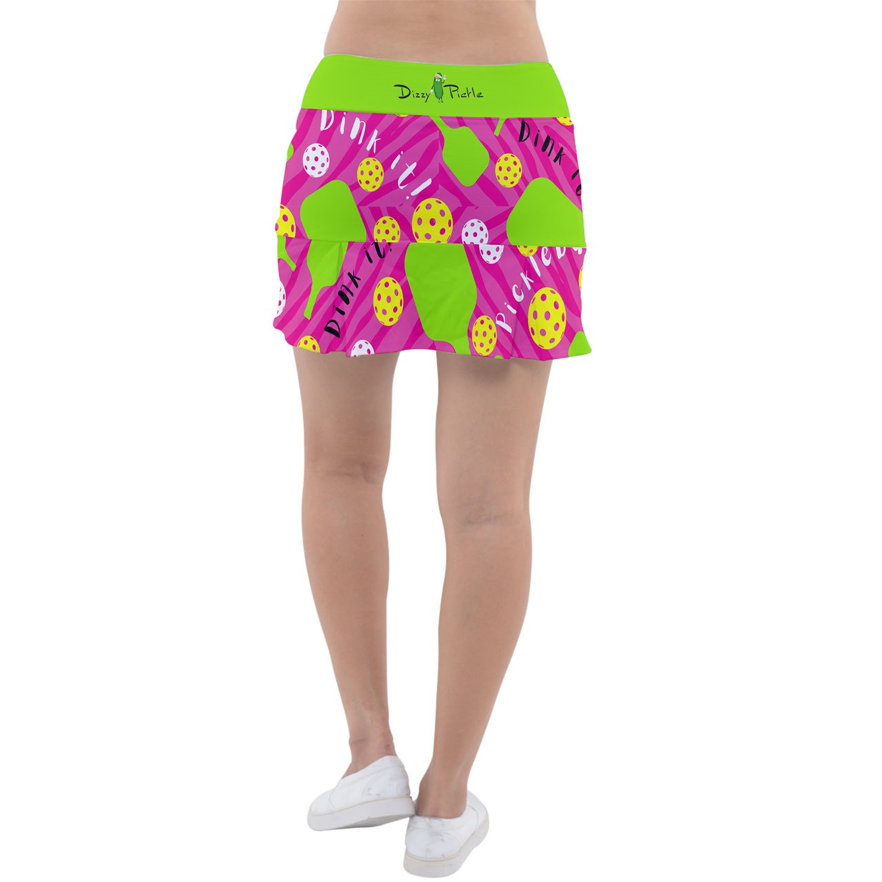 Dizzy Pickle Dinking Diva PG Large Woman's Classic 15" Pickleball Skort with Inner Shorts and Pockets