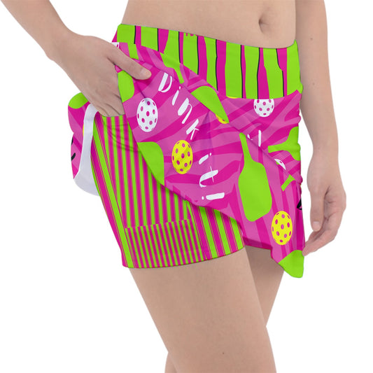 Dizzy Pickle Dinking Diva PG Large Woman's Classic 15" Pickleball Skort with Inner Shorts and Pockets
