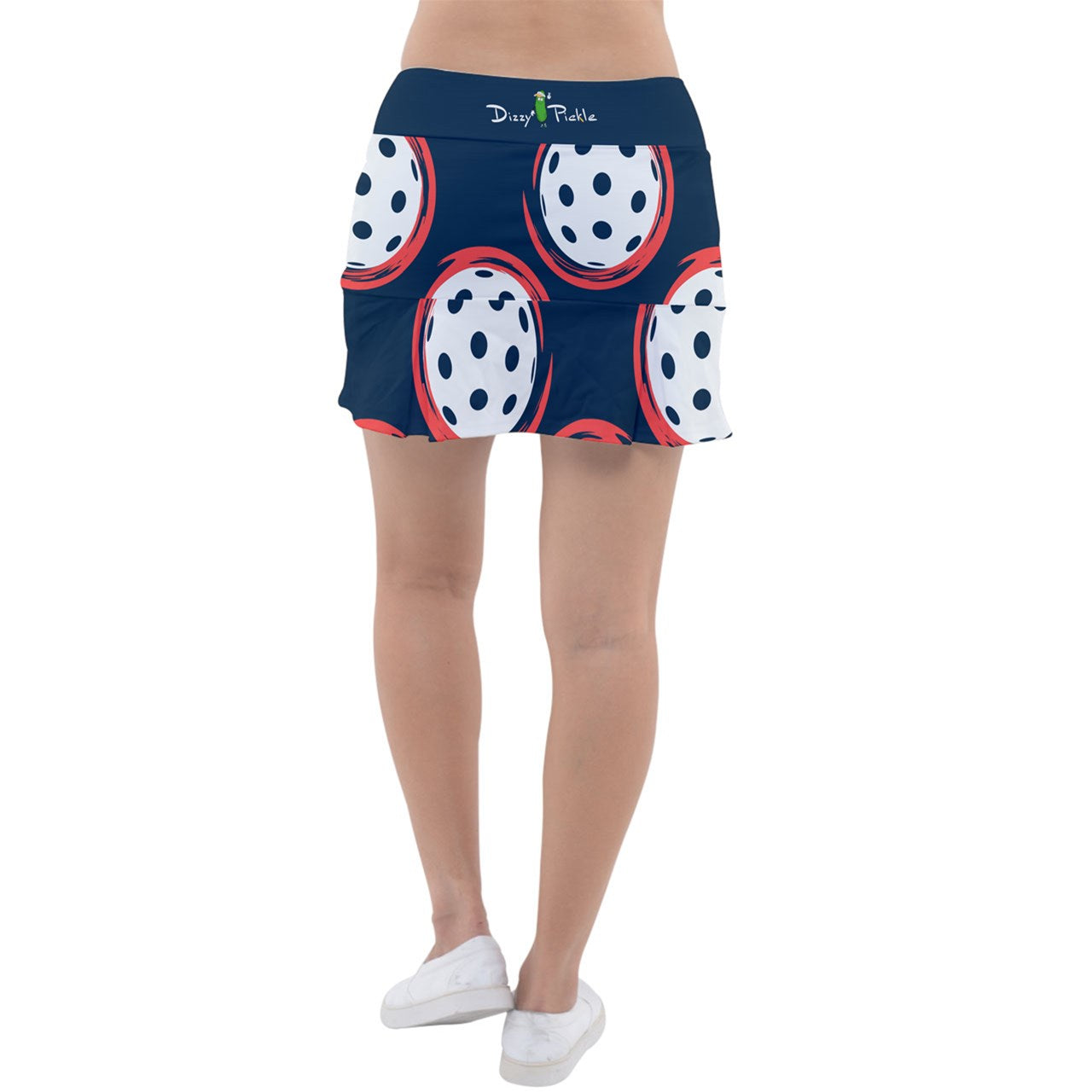 Dizzy Pickle Van Balls Classic Women's Pickleball Pleated Skort with Inner Shorts and Pockets