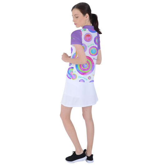 Dizzy Pickle Emily Empowered Women's PIckleball Polo Short Sleeves Tee with Collar