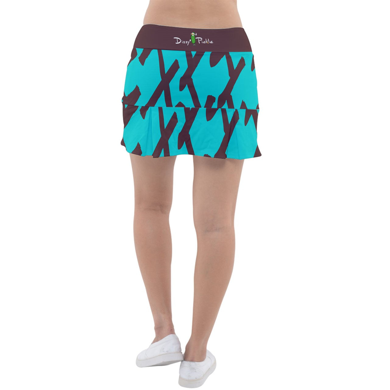 Dizzy Pickle Esther Weave Brown Women's Classic Pickleball Skort with Inner Shorts with Pockets