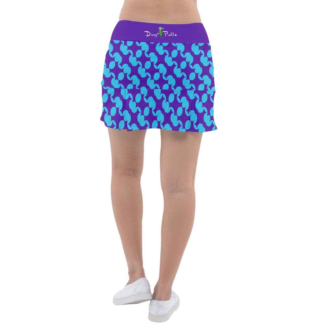 Dizzy Pickle Esther Stars Teal Women's Classic Pickleball Skort with Inner Shorts with Pockets