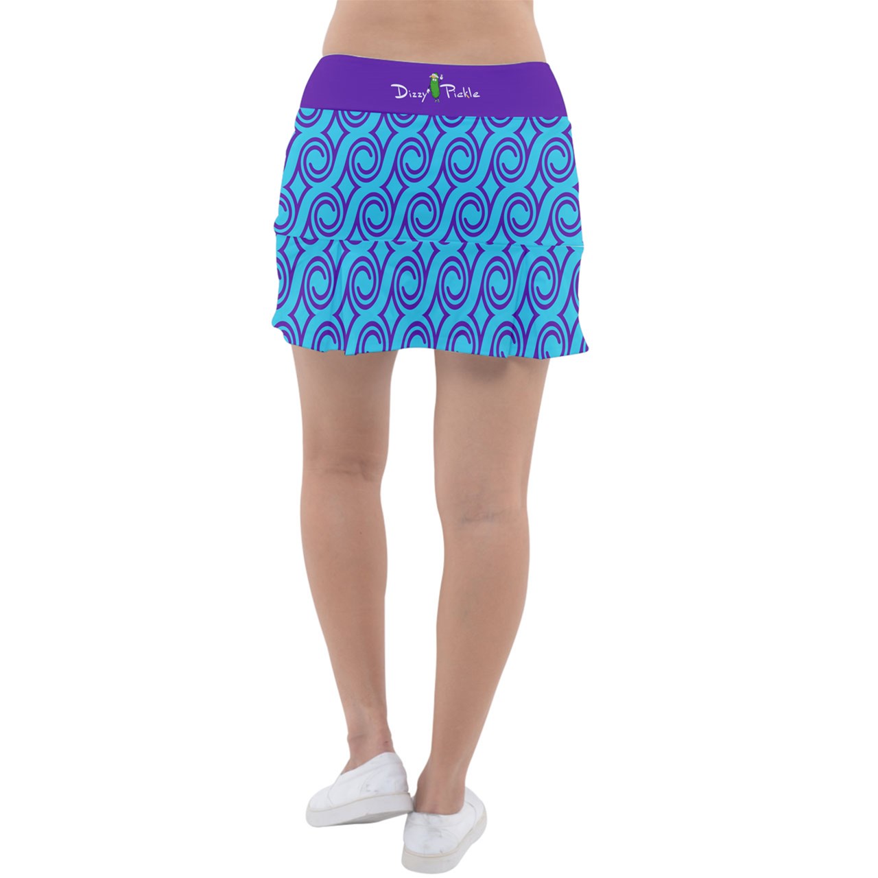 Dizzy Pickle Esther Waves Teal Women's Classic Pickleball Skort with Inner Shorts with Pockets