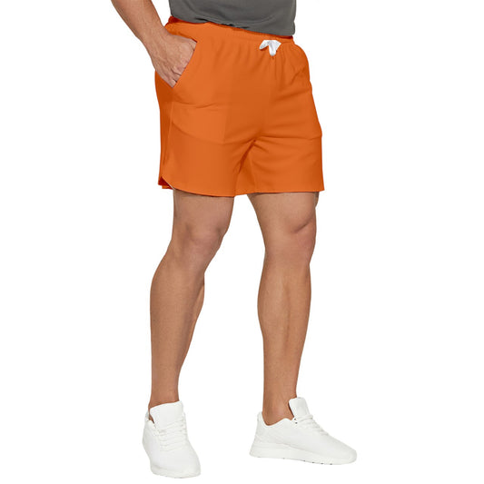 Dizzy Pickle DZY P Classic Orange_Tangerine Men's Pickleball Stretchable Shorts