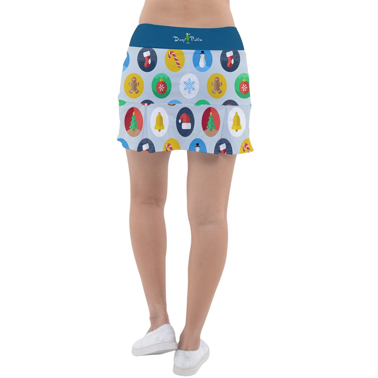 Dizzy Pickle Christmas Globes Women's Pickleball Classic 15" Pickleball Skort with Inner Shorts