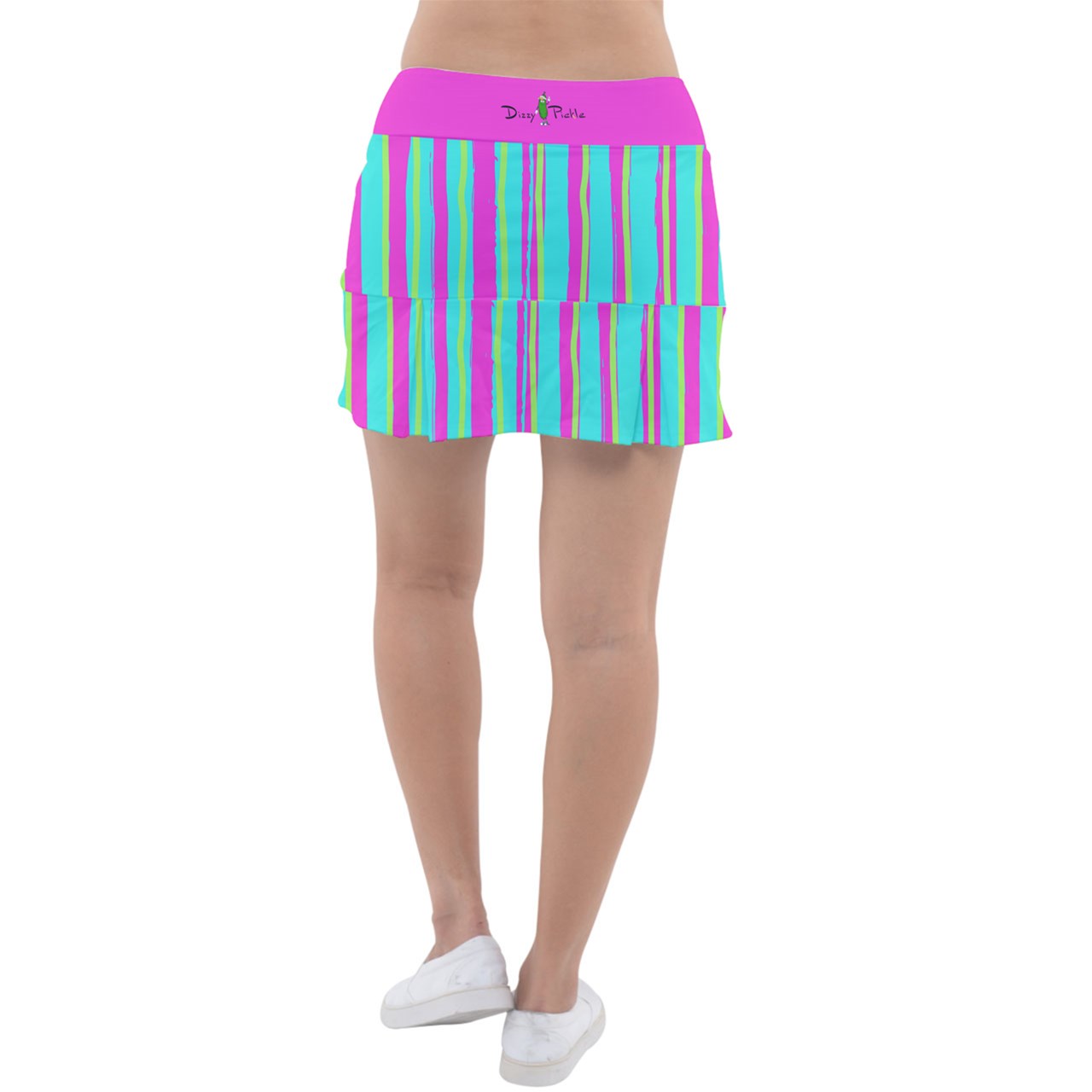 Dizzy Pickle Emily Stripes Women's Classic 15" Pickleball Skort with Inner Shorts and Pockets