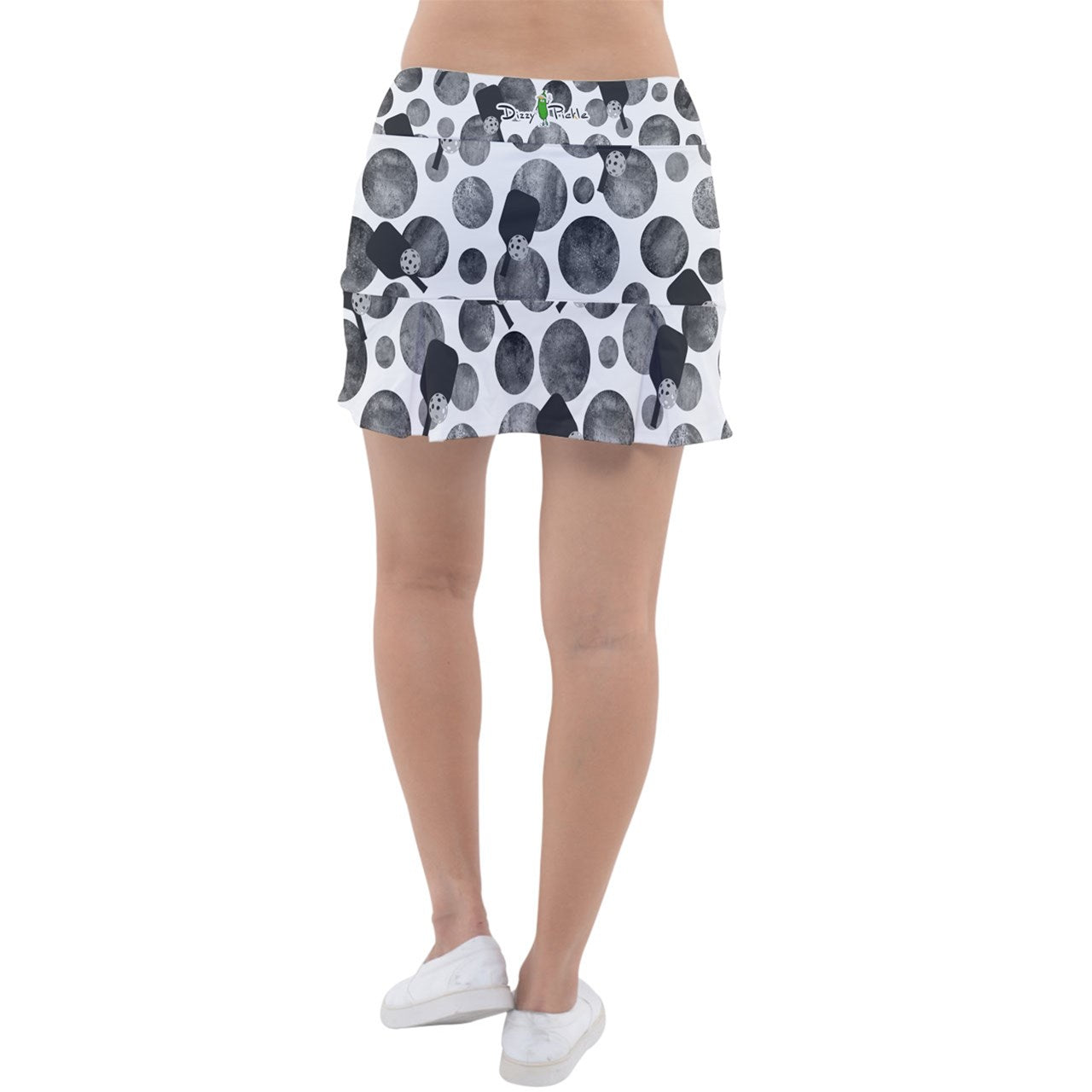 Dizzy Pickle Mary Paddles and Polka Dots Women's 15" Classic Pickleball Skort