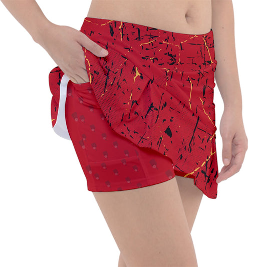 Dizzy Pickle Lynne Red Women's 15" Classic Pickleball Skort