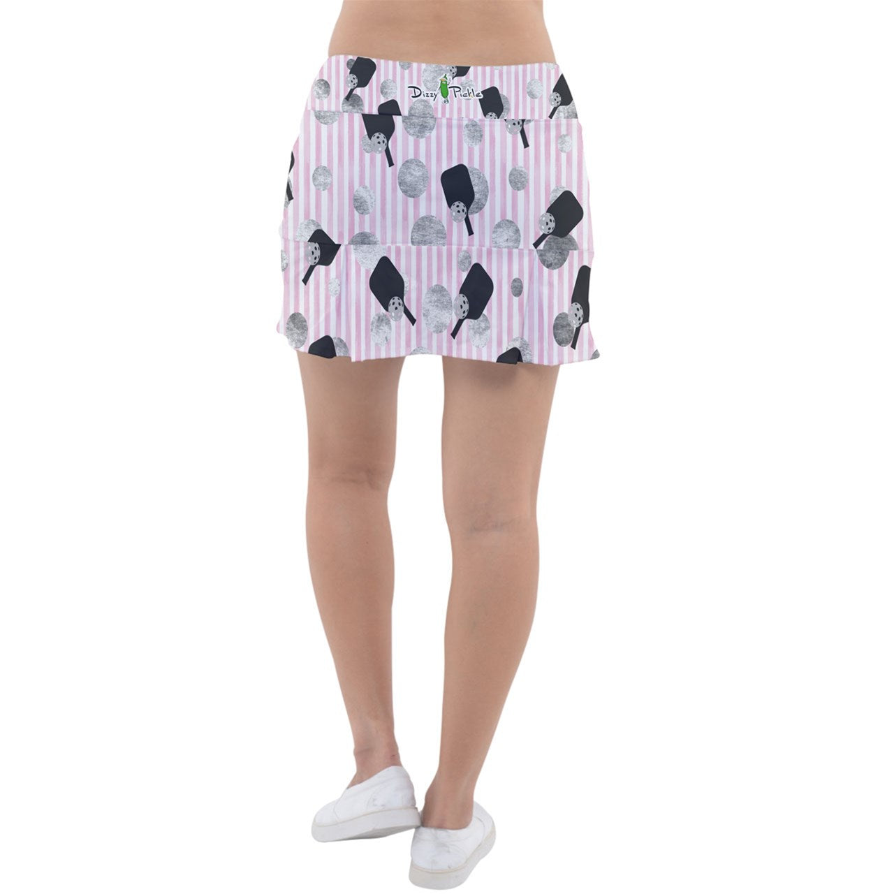 Dizzy Pickle Page Paddles_Polka Dots_Stripes Women's 15" Classic Pickleball Skort