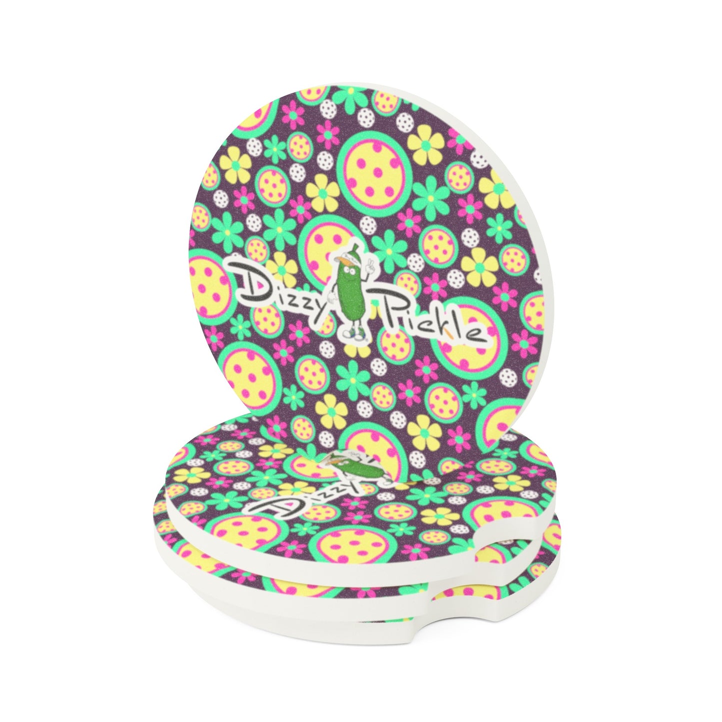 Dizzy Pickle Charlotte Soapstone Car Coaster