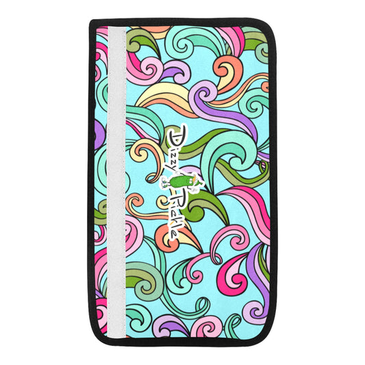 Dizzy Pickle Anna Blue Car Seat Belt Cover 7" x 12.6"
