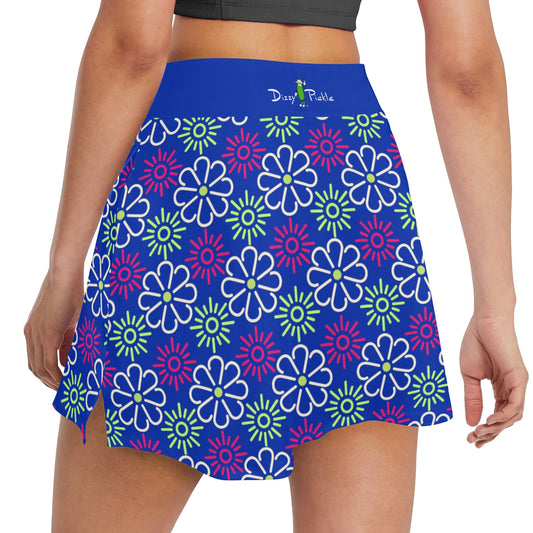 Dizzy Pickle April Royal Blue Women's Pickleball 18" Athletic Skort with Inner Shorts and Two Ball Pockets