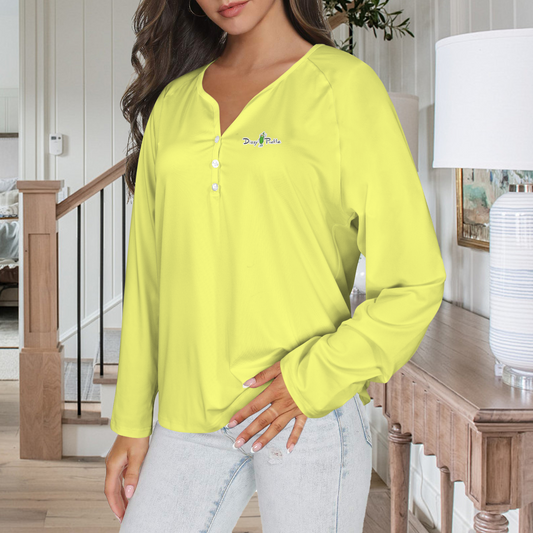 Three Button Long Sleeve Yellow