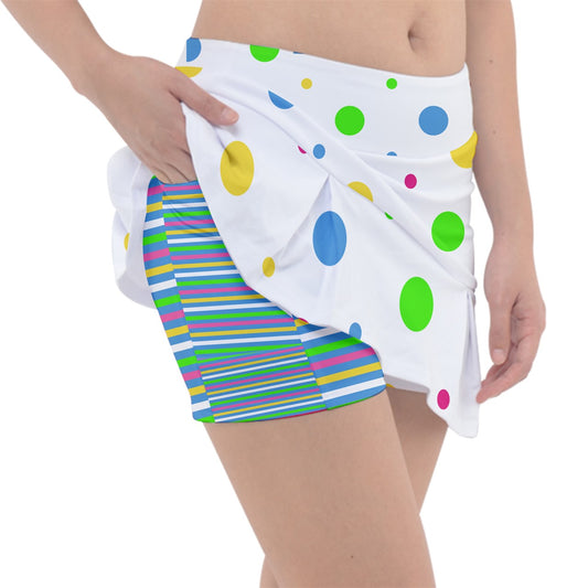 Dizzy Pickle Julie Dots Women's Classic 15" Pickleball Skorts with Inner Shorts and Pockets