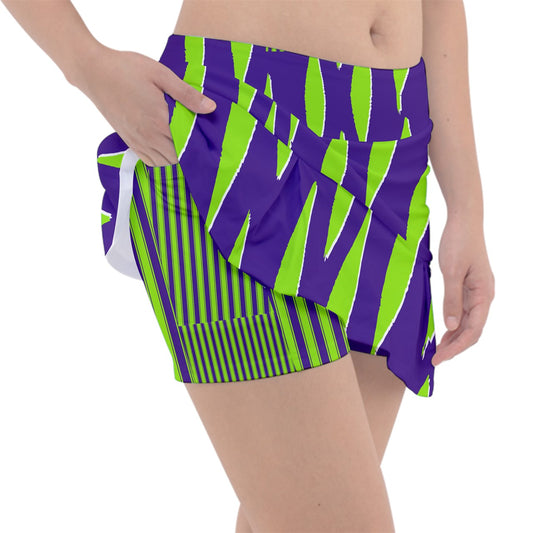 Dizzy Pickle Dinking Diva BG Drips Classic 15" Women's Pickleball Pleated Skorts with Inner Shorts & Pockets