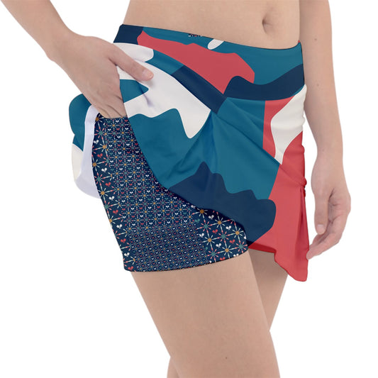 Dizzy Pickle Penny Blue Camo Women's 15" Classic Pickleball Skort