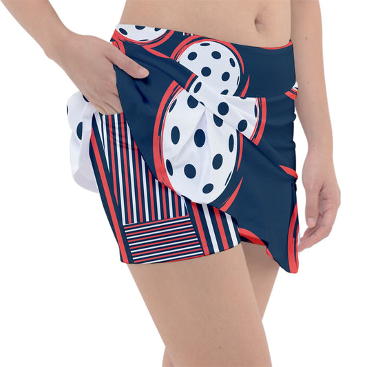 Dizzy Pickle Van Balls Classic Women's Pickleball Pleated Skort with Inner Shorts and Pockets
