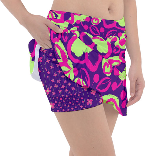 Dizzy Pickle Lesia PPG Blooms Women's Pickleball Classic Skort with Inner Shorts and Pockets