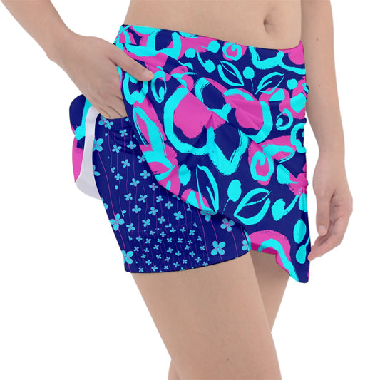 Dizzy Pickle Lesia BBP Blooms Women's Pickleball Classic Skort with Inner Shorts and Pockets