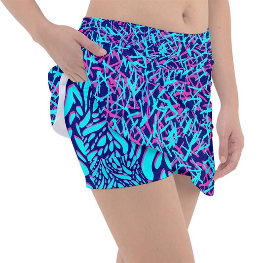 Dizzy Pickle Lesia BBP Confetti Women's Pickleball Classic Skort with Inner Shorts and Pockets