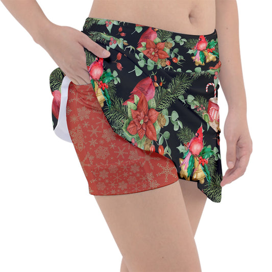 Dizzy Pickle Christmas Warm Memories Women's Pickleball Classic 15" Pickleball Skort with Inner Shorts