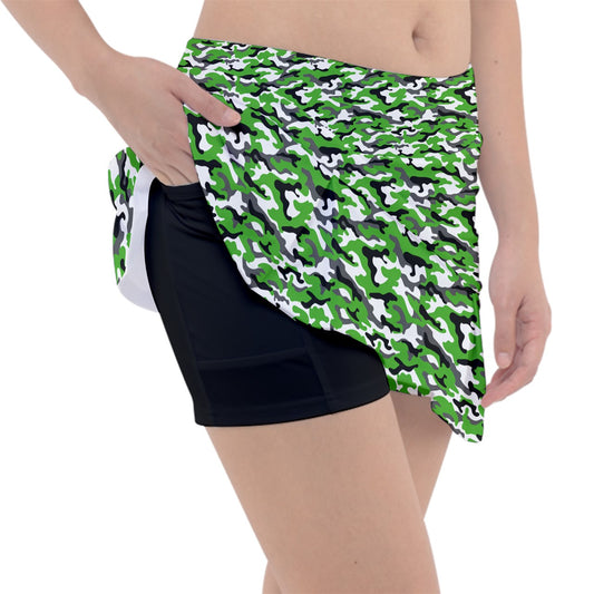 Dizzy Pickle Jan Green Women's Pickleball Classic 15" Pickleball Skort with Inner Shorts Classic Tennis Skirt