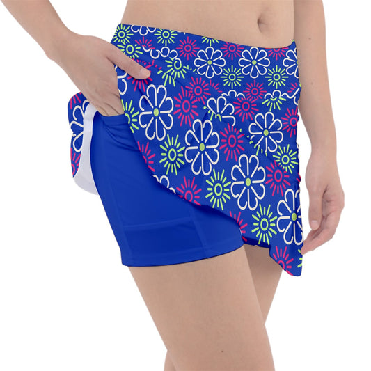 Dizzy Pickle April Royal Blue Women's Pickleball Classic 15" Pickleball Skort with Inner Shorts