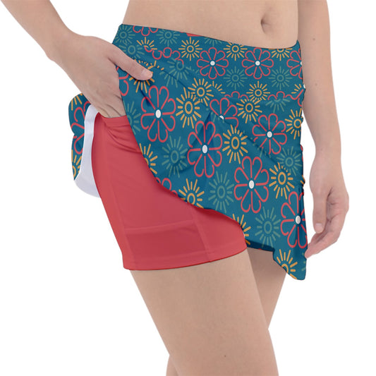 Dizzy Pickle April Dark Turquoise Women's Pickleball Classic 15" Pickleball Skort with Inner Shorts