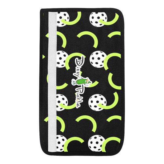 Dizzy Pickle Believe Black Car Seat Belt Cover 7" x 12.6"