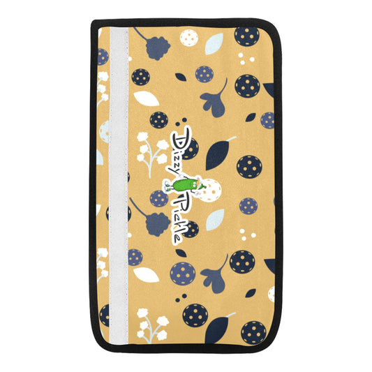 Dizzy Pickle Lesley Gold Car Seat Belt Cover 7" x 12.6"