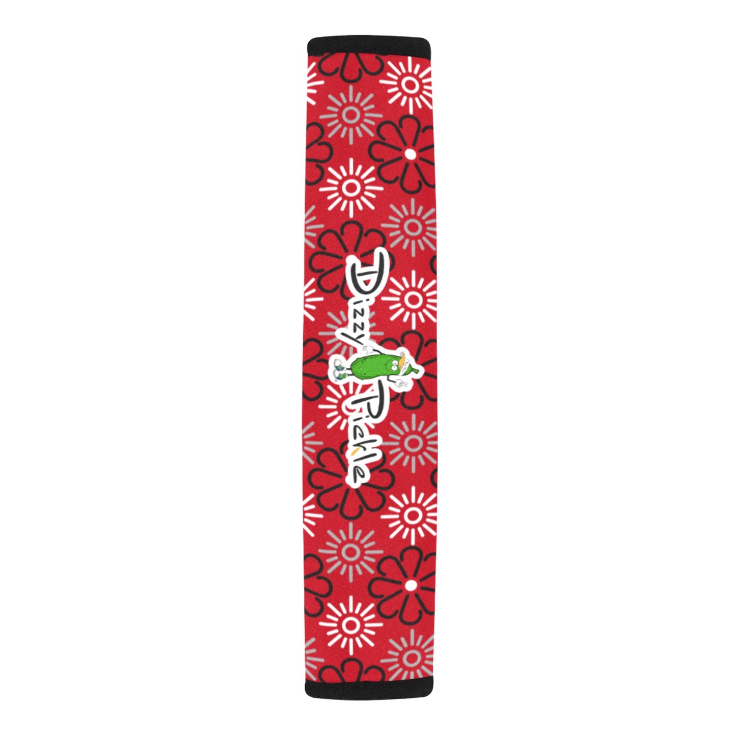 Dizzy Pickle April Red Car Seat Belt Cover 7" x 12.6"