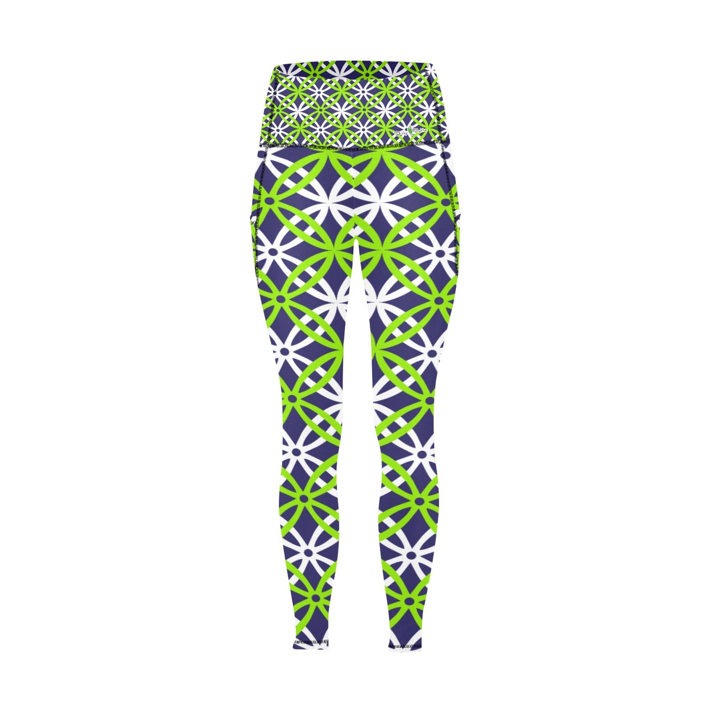 Dizzy Pickle Beautiful Women's Pickleball Performance Leggings (Ankle Length, High-Waisted, & Two Side Pockets)