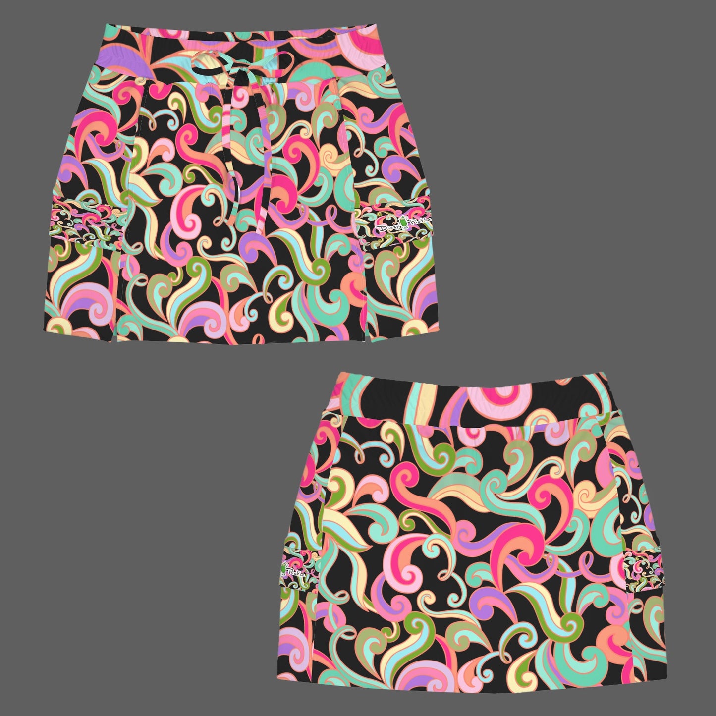 Dizzy Pickle Anna Black Women's Sports Cargo Straighline Skorts