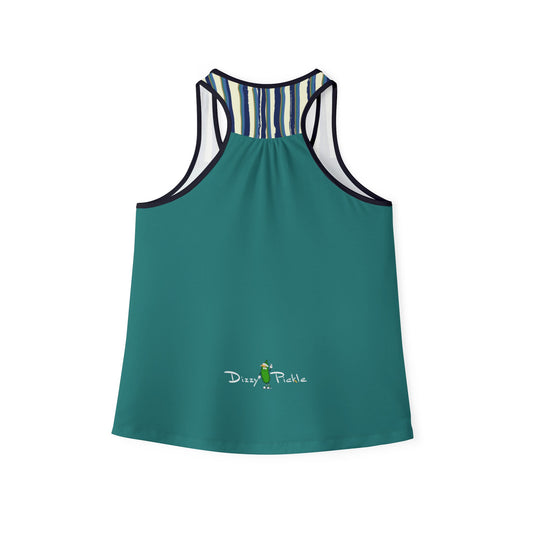 Dizzy Pickle Anne Stripes Women's Pickleball Peak Performance Racerback Tank Top