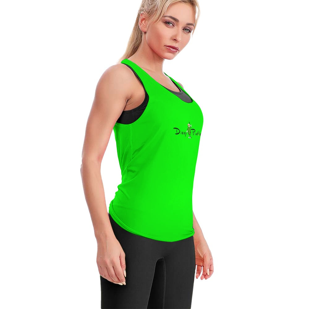 Dizzy Pickle DZY P Classic Lime Green Women's Pickleball Sweat-Absorbing Tie-Back Vest