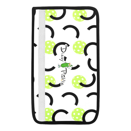 Dizzy Pickle Believe White Car Seat Belt Cover 7" x 12.6"