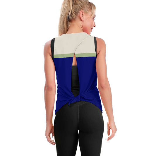 Dizzy Pickle Lesia BSC Solid Women's Pickleball Sweat-Absorbing Sleeveless Tie-Back Vest
