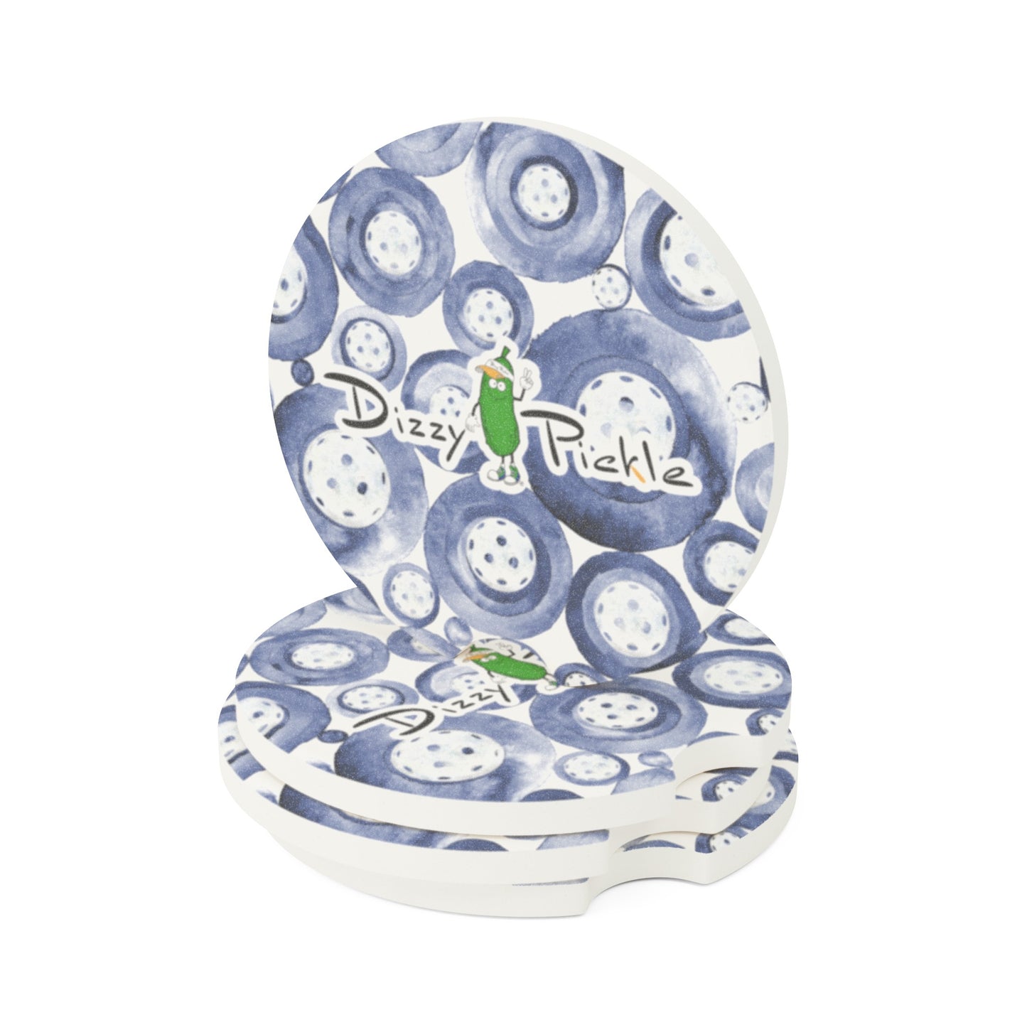 Dizzy Pickle Heidi BW Soapstone Car Coaster