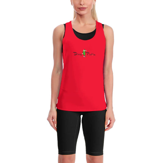 Dizzy Pickle DZY P Classic Red Women's Pickleball Sweat-Absorbing Tie-Back Vest