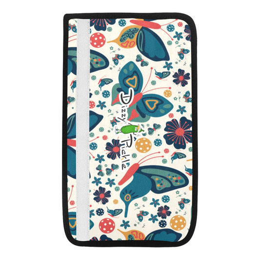 Dizzy Pickle Penny Blues Butterflies Car Seat Belt Cover 7" x 12.6"