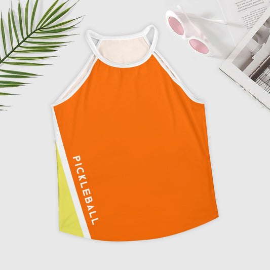 Dizzy Pickle Hannah DS Orange_Yellow Women's Pickleball Crew Neck Vest