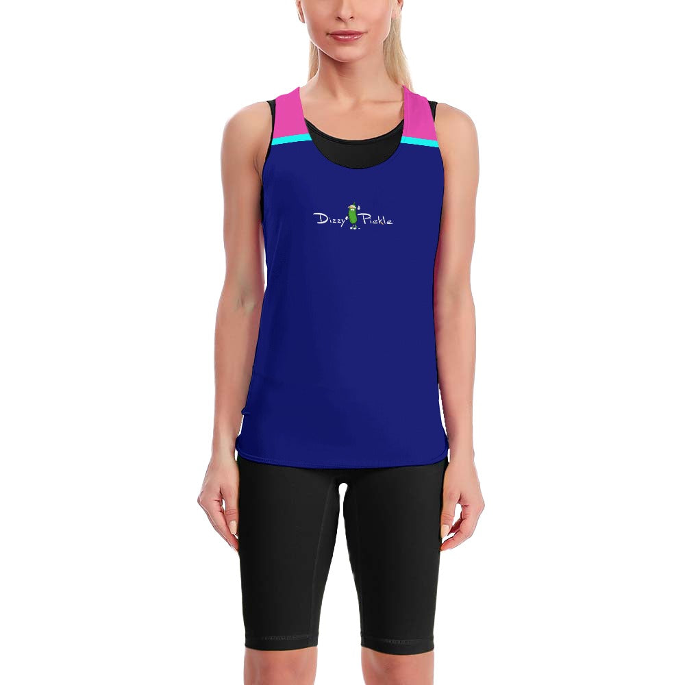 Dizzy Pickle Lesia BBP Solid Petals Women's Pickleball Sweat-Absorbing Sleeveless Tie-Back Vest