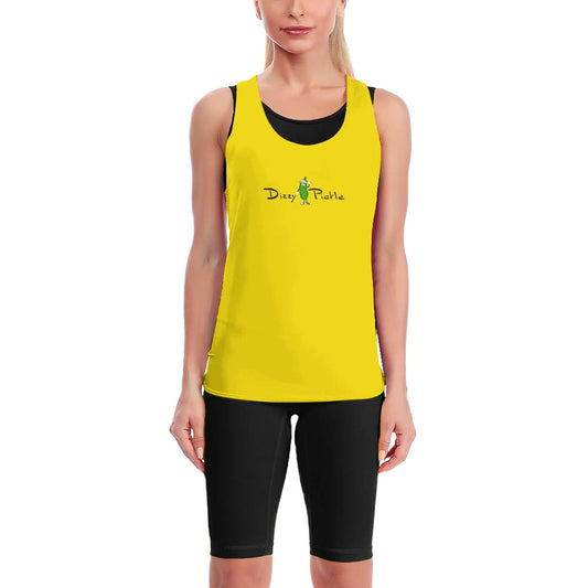 Dizzy Pickle DZY P Classic Gold Women's Pickleball Sweat-Absorbing Tie-Back Vest