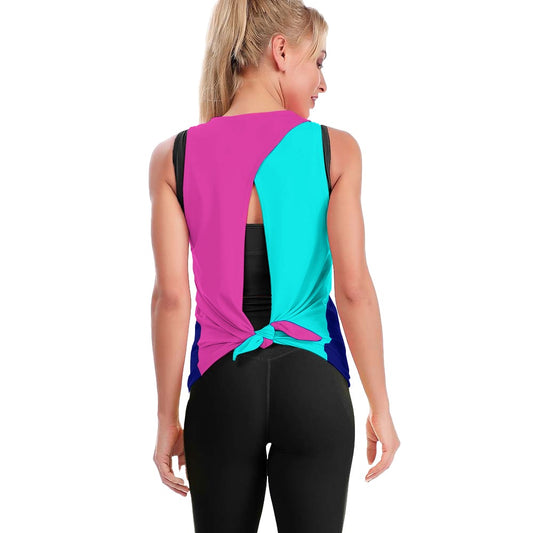 Dizzy Pickle Lesia BBP Solid Women's Pickleball Sweat-Absorbing Sleeveless Tie-Back Vest