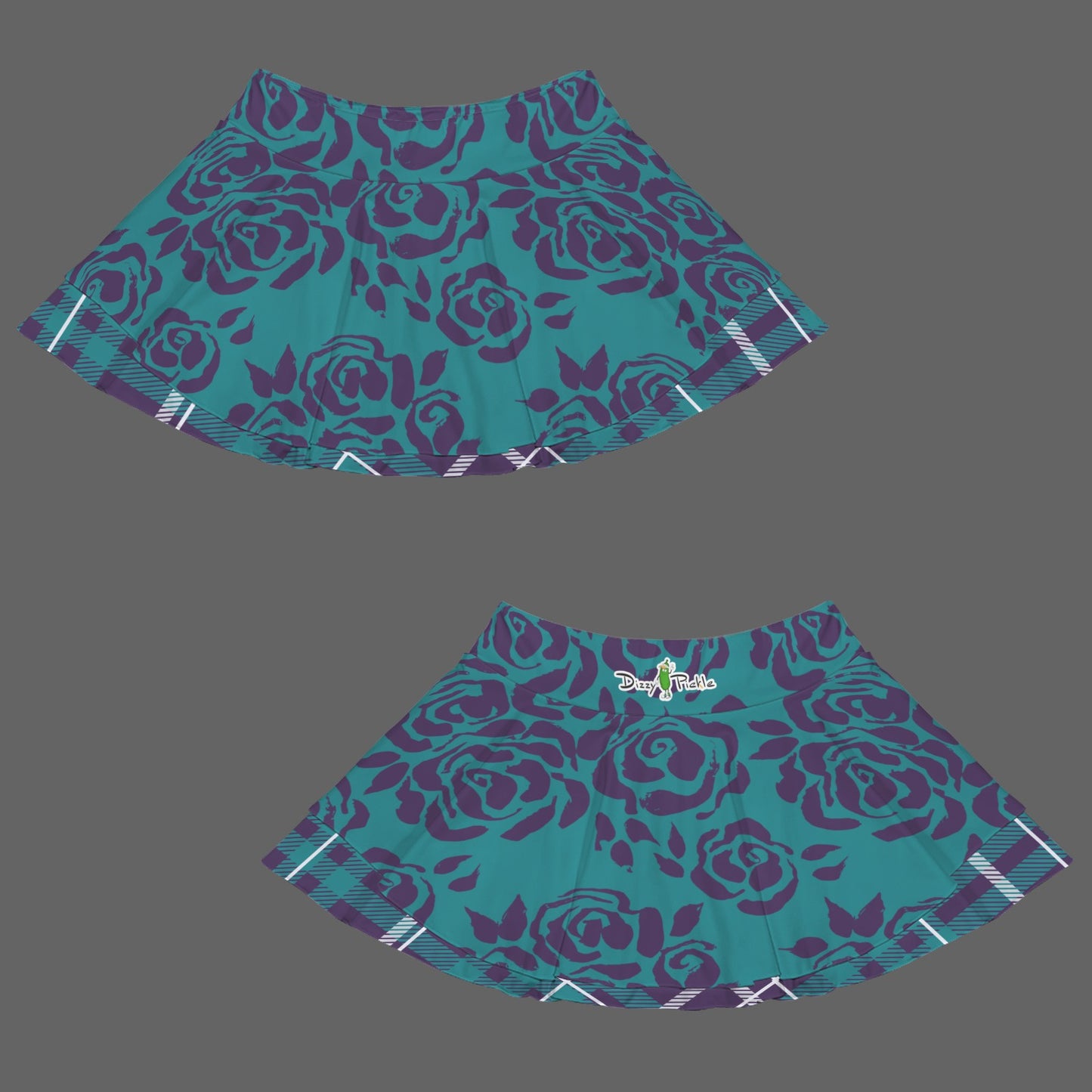 Dizzy Pickle Vickie Blooms Peacock Women's Double Hem Pickleball Skort