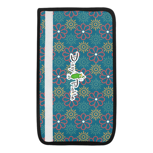 Dizzy Pickle April Turquoise Car Seat Belt Cover 7" x 12.6"