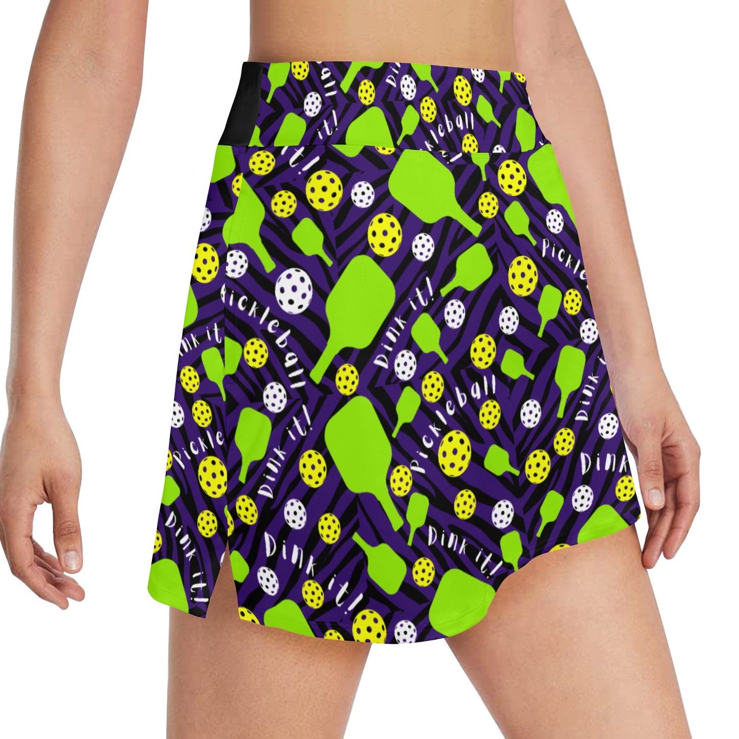Dizzy Pickle Dinking Diva BG Women's Pickleball 18" Athletic Skort with Inner Shorts and Two Ball Pockets