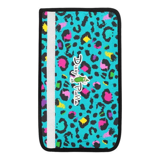 Dizzy Pickle Amber Cool Teal Car Seat Belt Cover 7" x 12.6"