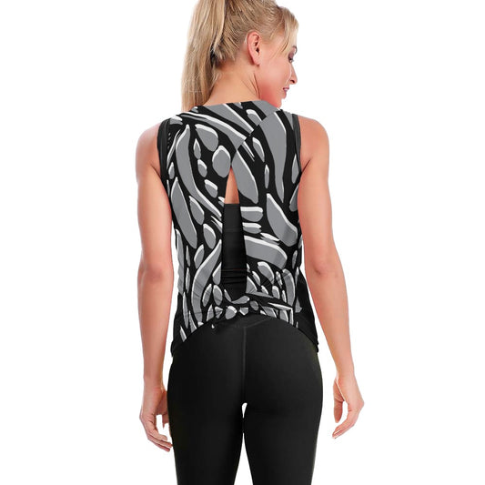 Dizzy Pickle Lesia BGW Solid Petals Women's Pickleball Sweat-Absorbing Sleeveless Tie-Back Vest